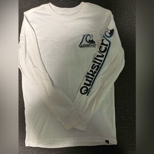 Boys Quiksilver White Long Sleeve Shirt